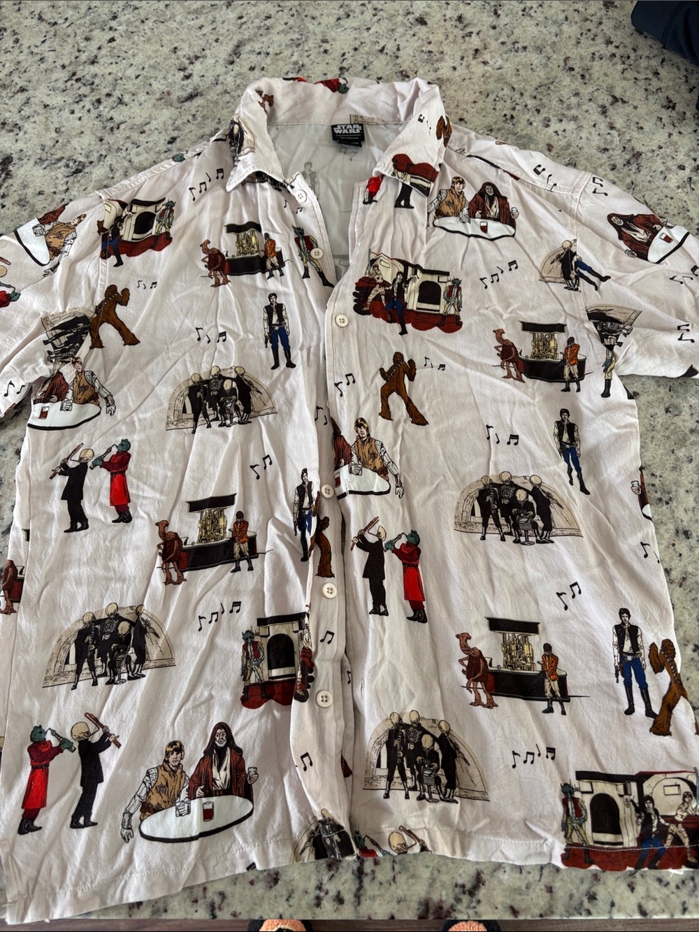 Star Wars our universe DINSEY Vintage STYLE button up shirt Med